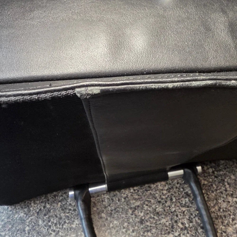 Zero Halliburton Canvas/Leather Laptop Briefcase‎ Black Business Bag **READ**